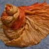 Crinkle Seidenschal Farbverlauf rot hellbraun 819881